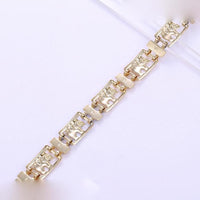 Tricolor link elephant 18kts of gold plated bracelet 7.5 bracelets