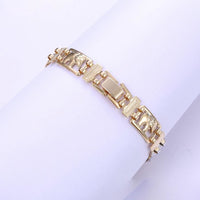 Tricolor link elephant 18kts of gold plated bracelet 7.5 bracelets