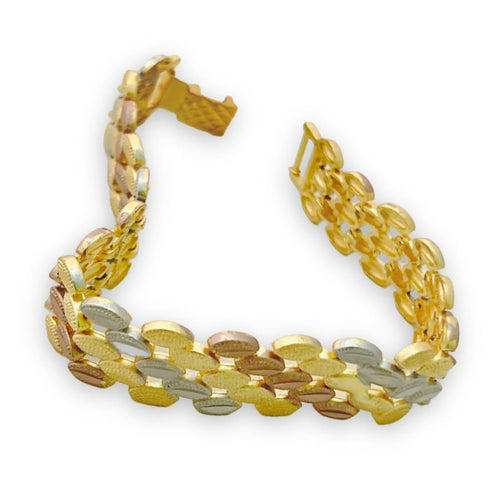 Tricolor marrocco bracelet in 18kts of gold plated 8 bracelets