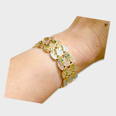 Tricolor marroquí bracelet in 18kts of gold plated 7.5 bracelets