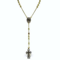 Tricolor rosary 3mm beads virgin 18kts of gold plated 22 rosaries