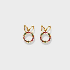 Tt bunny ears studs 18kts of gold-filled earrings