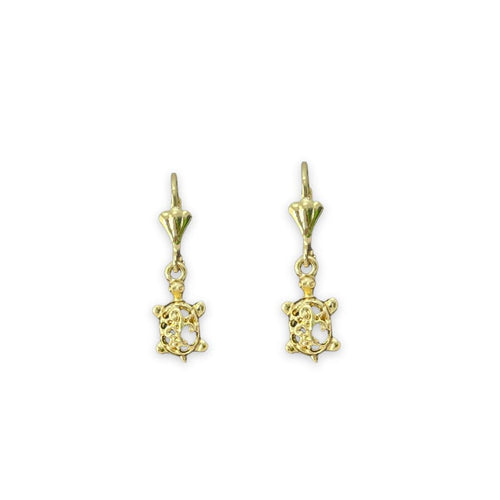 Turtles lever back earrings in 18k of gold plated