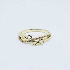 Twins infinity ring 14kts of gold plated 8 rings