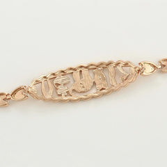 V link good luck bracelet rose gold plated bracelets