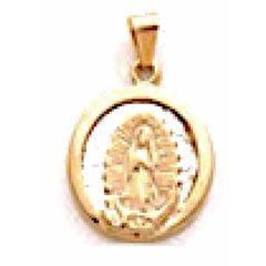 Virgen guadalupe pendant 18kts of gold plated charms