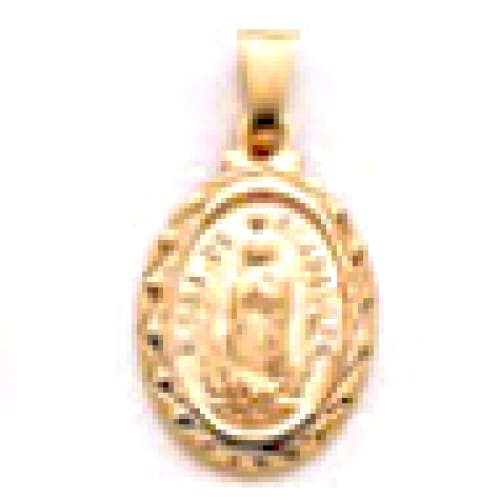 Virgen pendant 18kts of gold plated charms