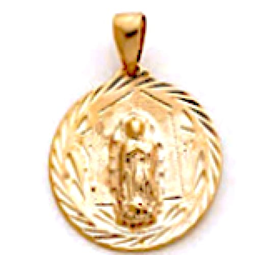 Virgin diamond cut pendant 18kts of gold plated charms