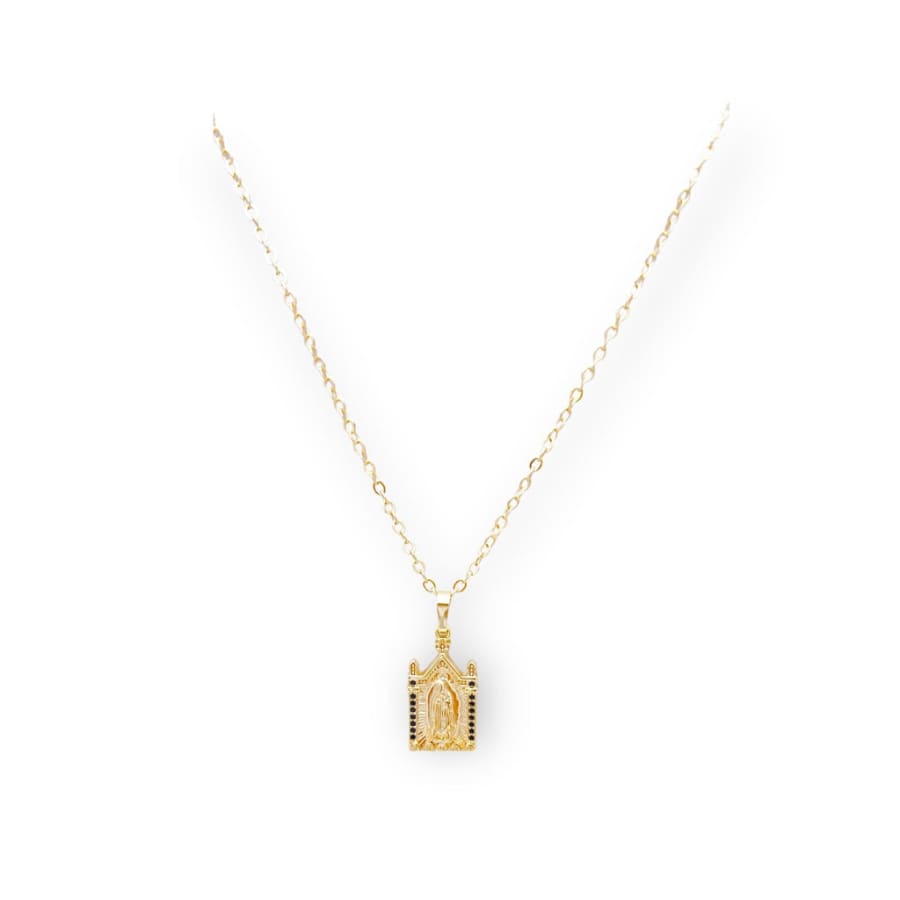 Virgin inside sanctuary necklace in 18k of gold plated chains
