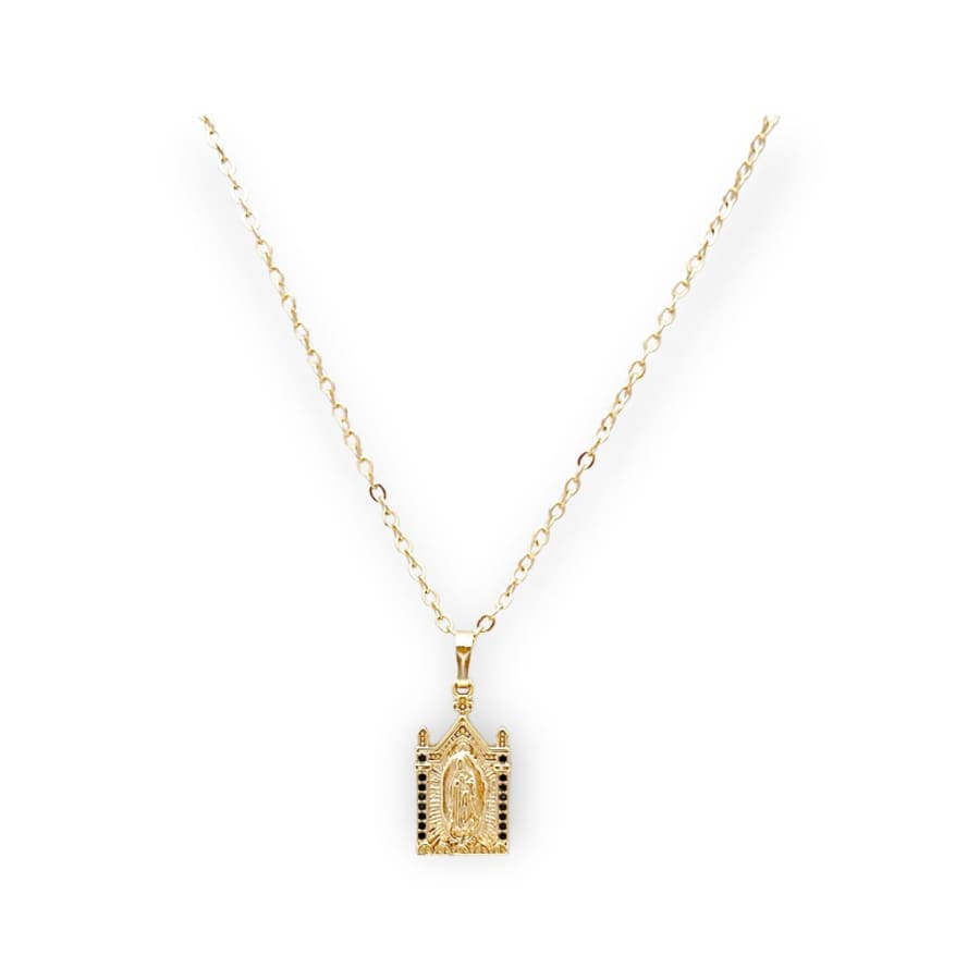 Virgin inside sanctuary necklace in 18k of gold plated chains