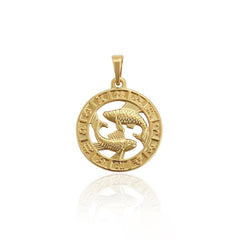 Zodiac constellations18k of gold plated pendant charm pisces charm