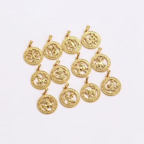 Zodiac constellations18k of gold plated pendant charm